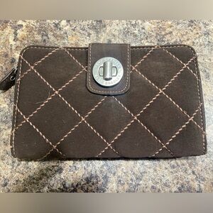 Vera Bradley Brown Quilted Wallet